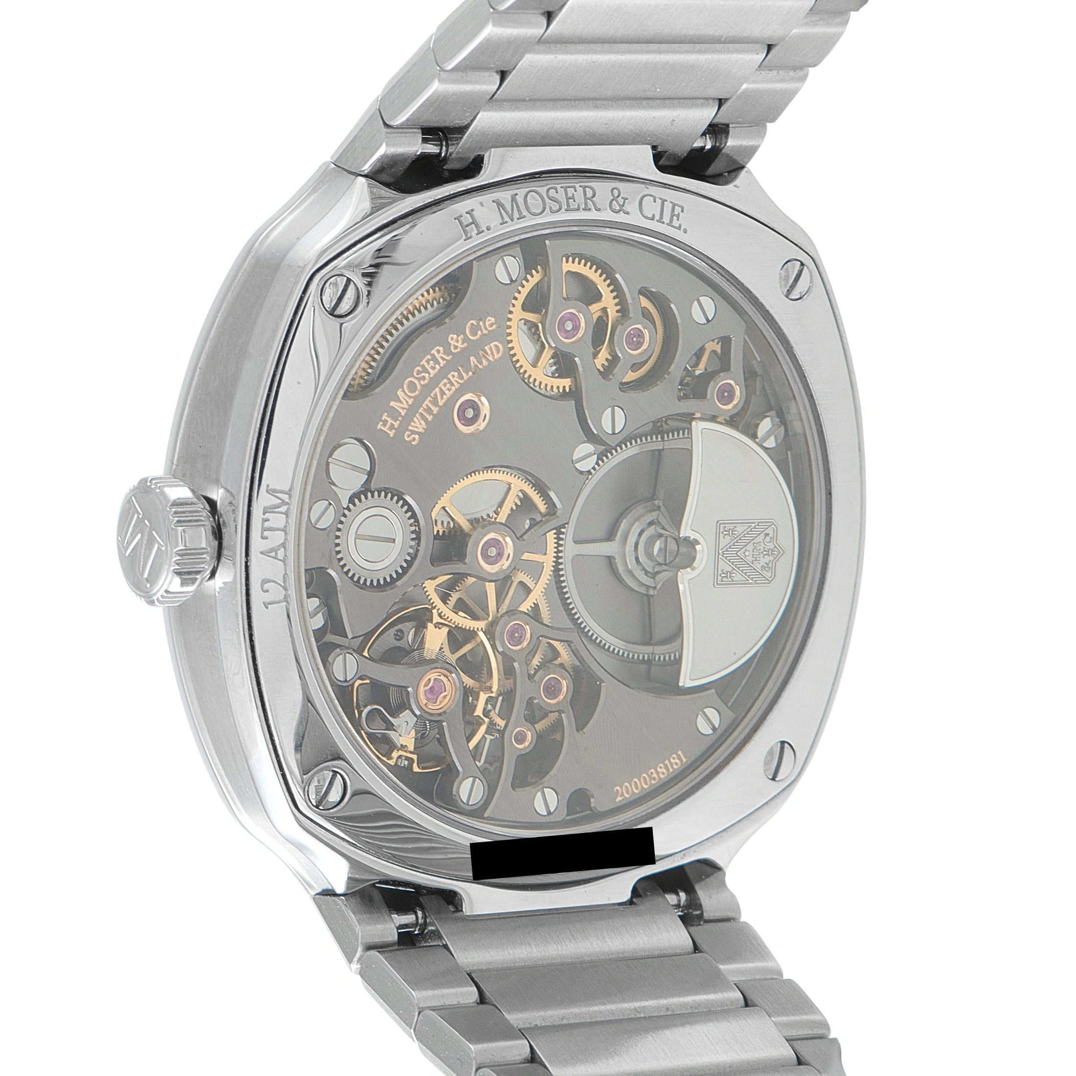 H. Moser & Cie. Streamliner Small Seconds Blue Enamel Steel Watch 6500-1200 - Image 3