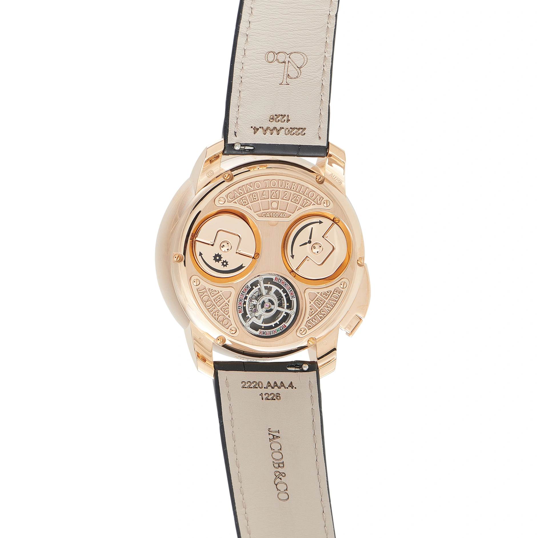 Jacob & Co. Casino Rose Gold Watch CA100.40.AA.AC.ABALA - Image 3