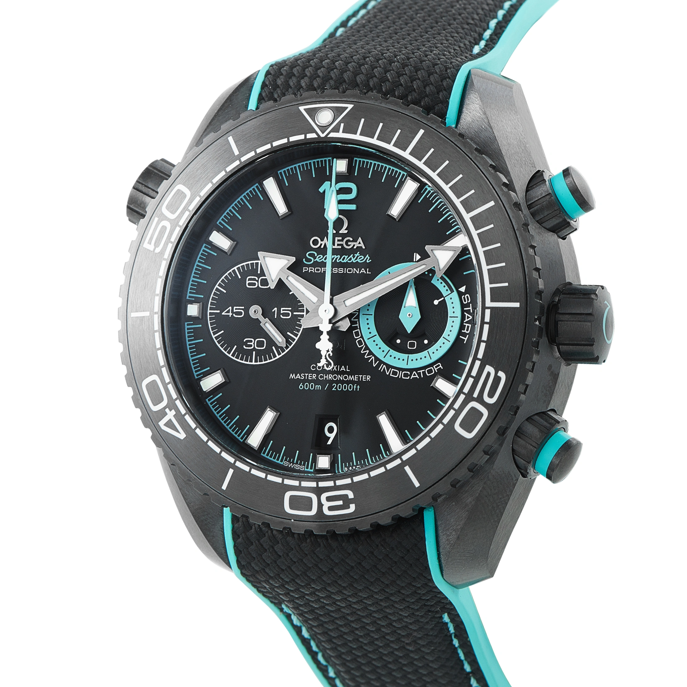 Omega Seamaster Planet Ocean ETNZ Deep Black Ceramic Watch 215.92.46.51.01.003 - Image 2