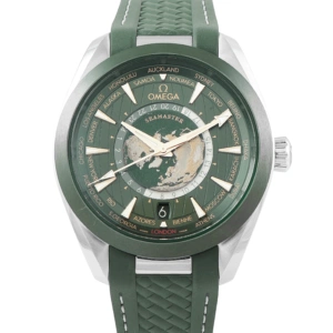 Omega Seamaster Aqua Terra Worldtimer Green Dial Steel Watch 220.32.43.22.10.001