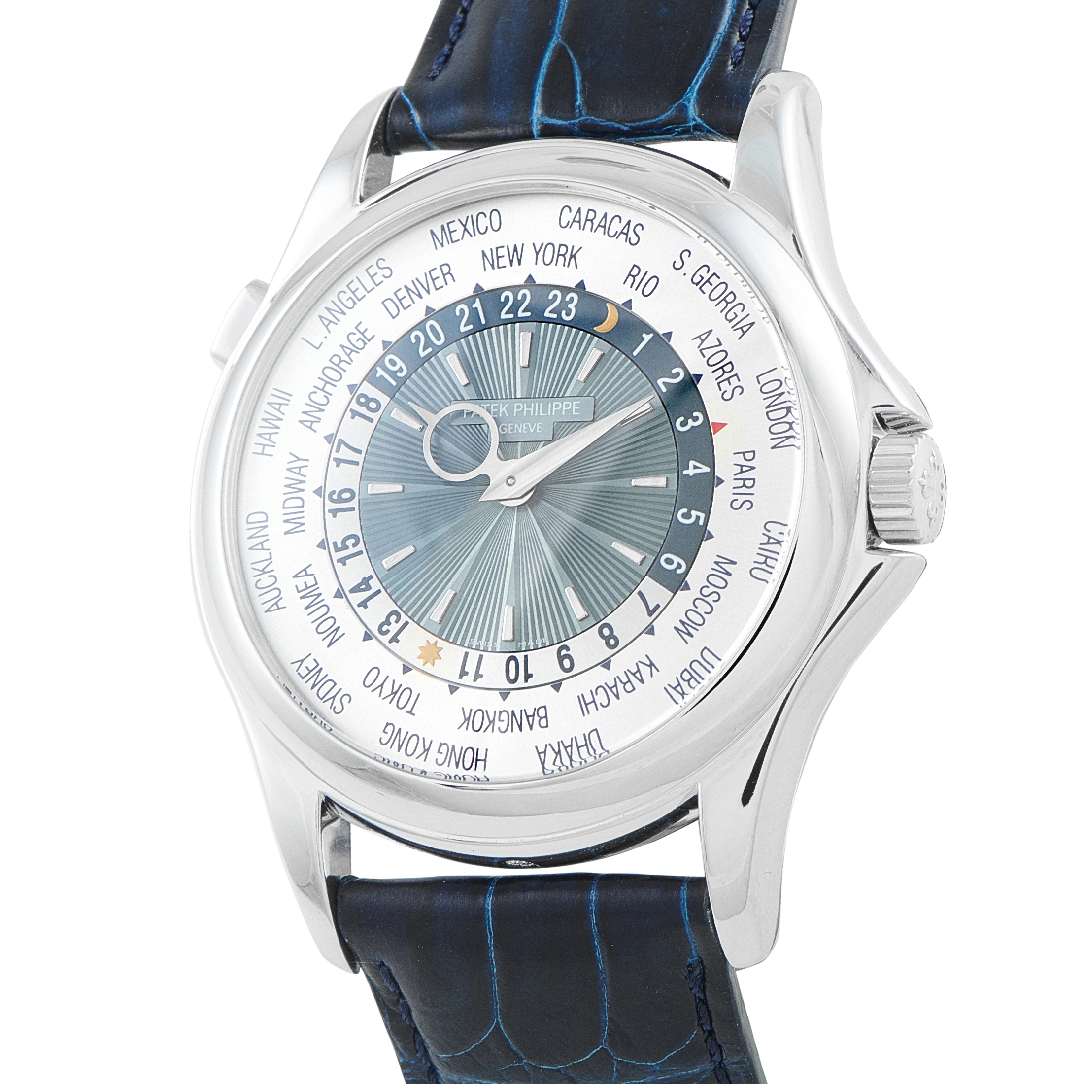 Patek Philippe World Time Platinum Watch 5130P-001 - Image 2
