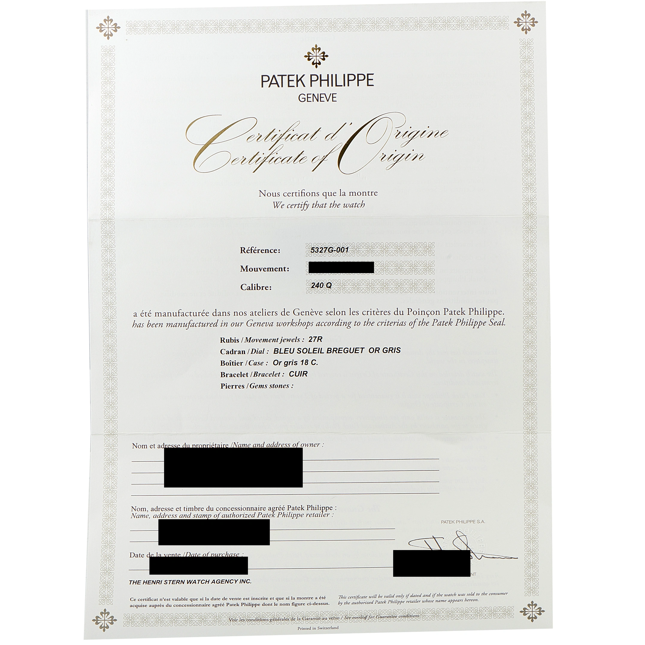 Patek Philippe Grand Complications Perpetual Calendar White Gold Watch 5327g-001 - Image 5