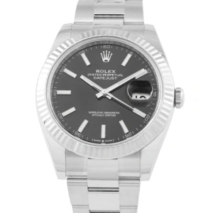 Rolex Datejust 41 Black Dial Steel Oyster Watch 126334