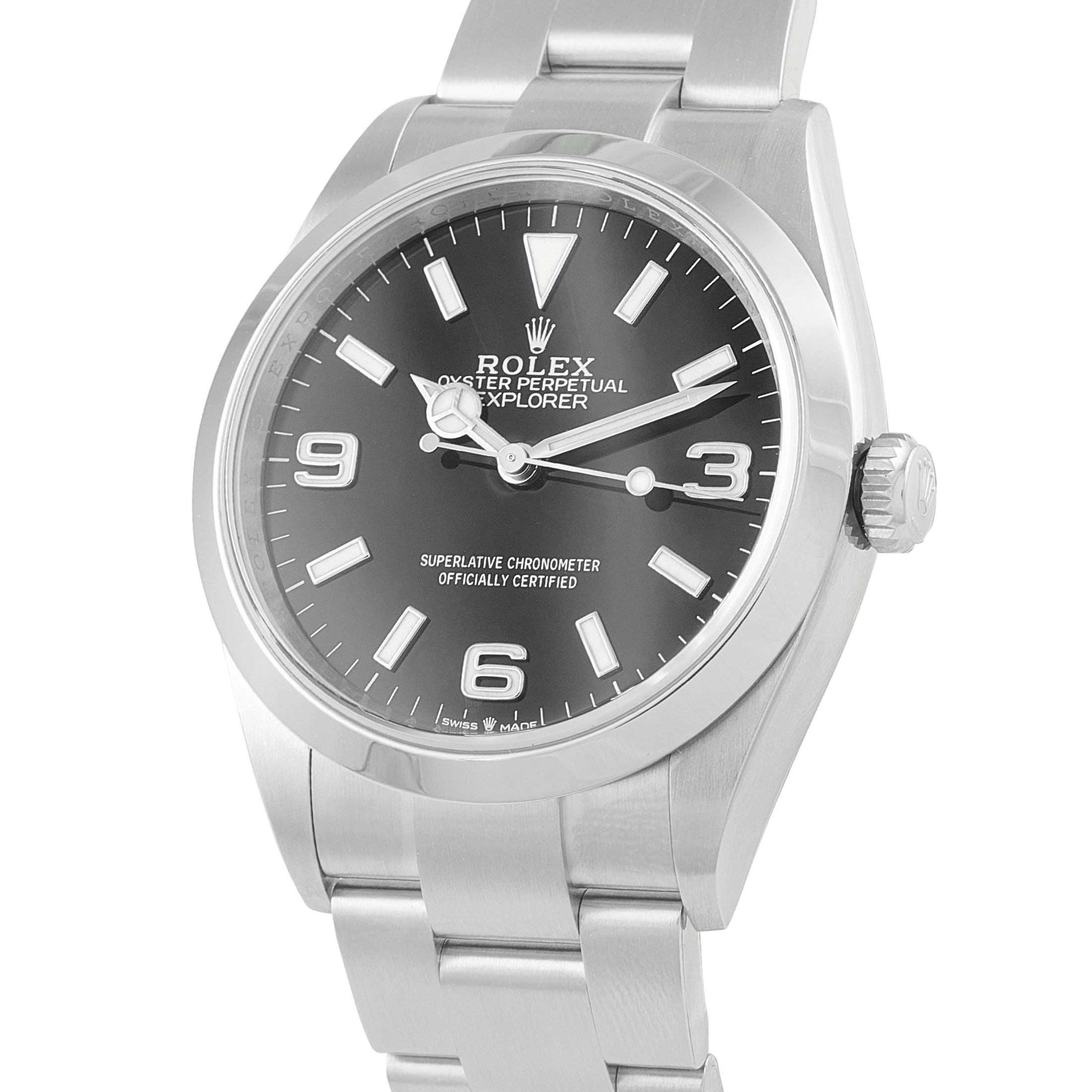 Rolex Explorer 36 Black Dial Steel Watch 124270 - Image 2