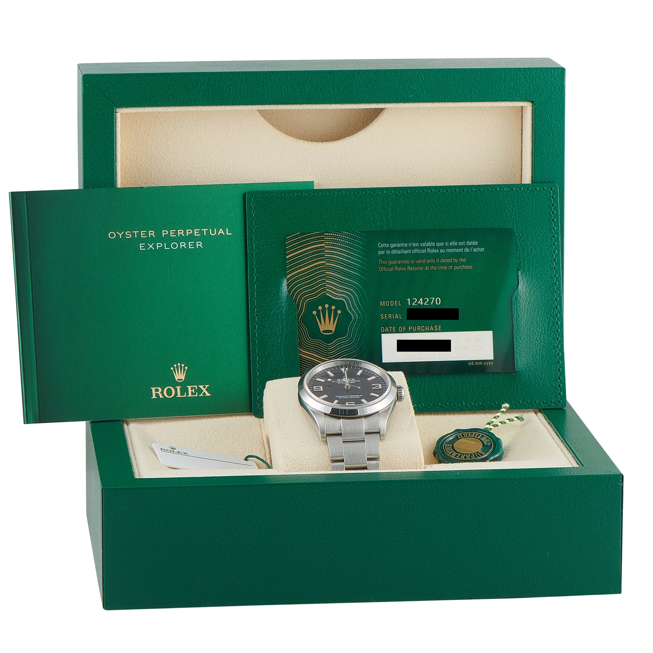 Rolex Explorer 36 Black Dial Steel Watch 124270 - Image 5