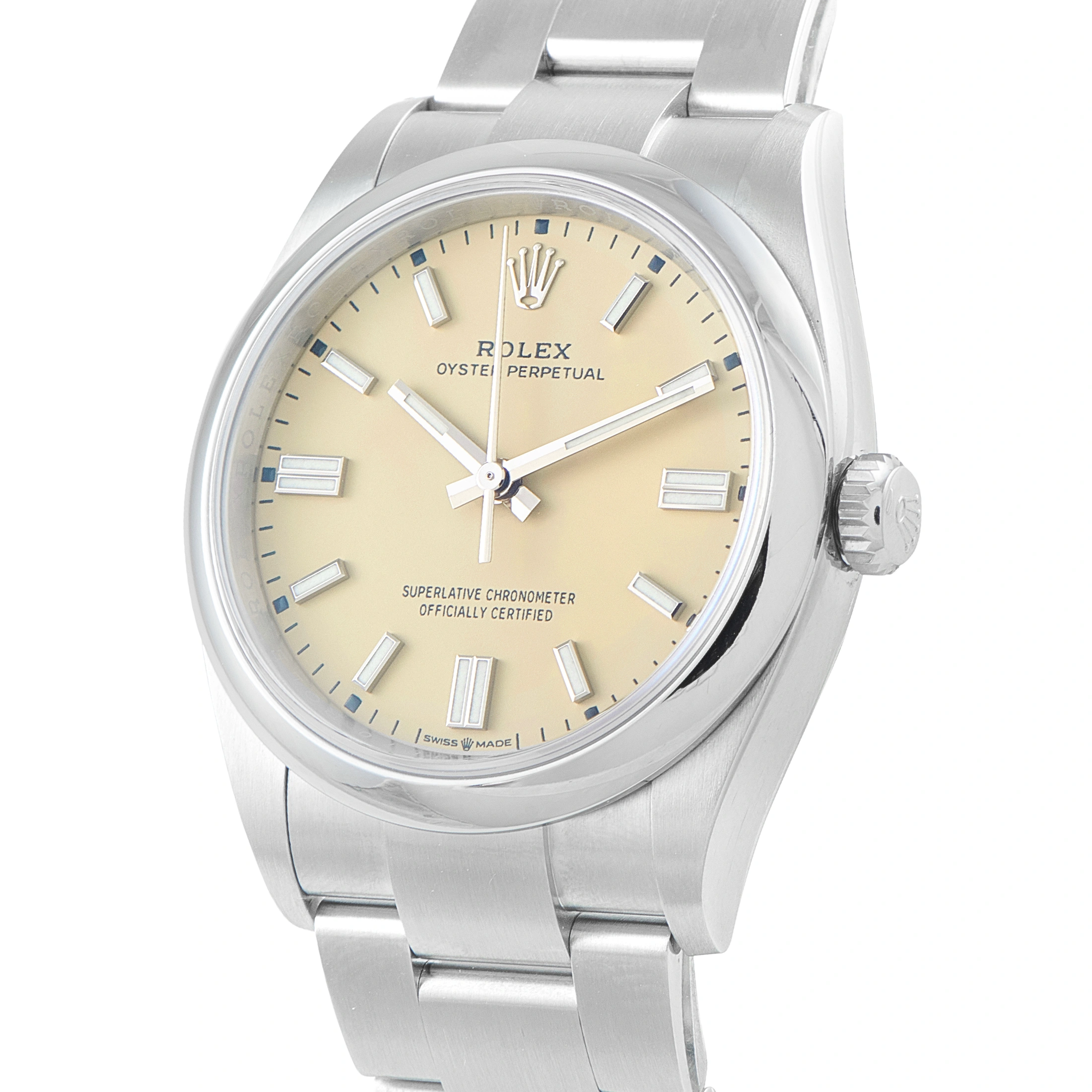 Rolex Oyster Perpetual 36 Beige Dial Steel Watch 126000 - Image 2