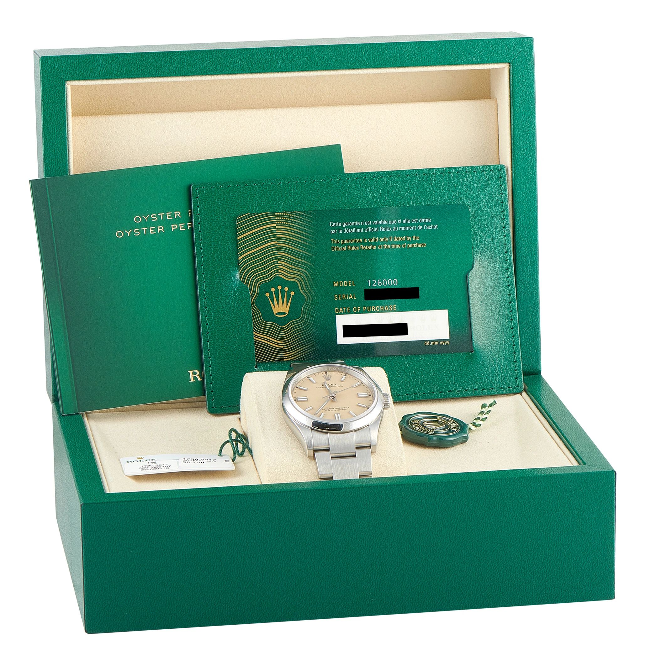 Rolex Oyster Perpetual 36 Beige Dial Steel Watch 126000 - Image 5
