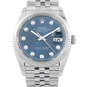 Rolex Datejust 36 Blue Diamond-Set Dial Jubilee Watch 126234