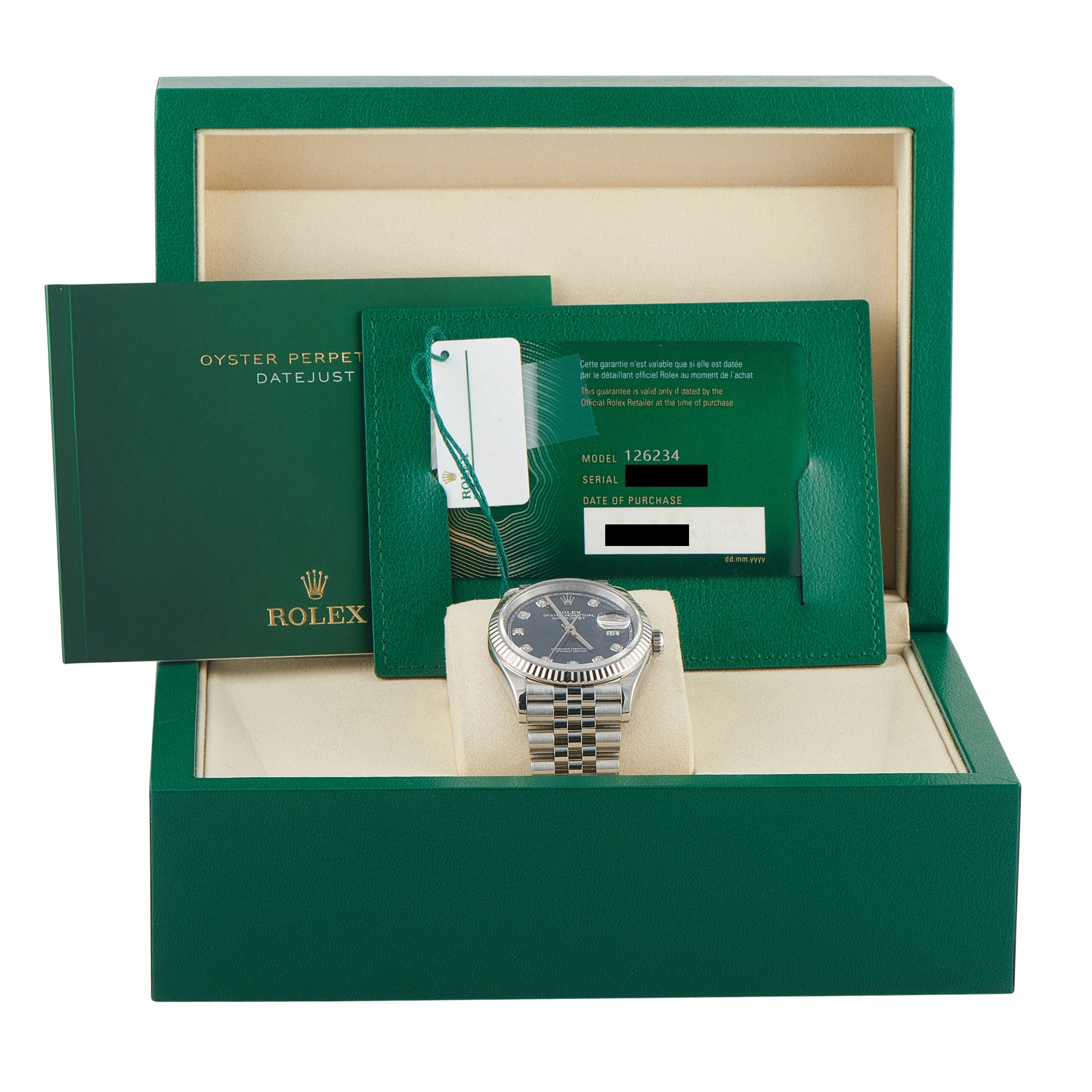 Rolex Datejust 36 Blue Diamond-Set Dial Jubilee Watch 126234 - Image 5