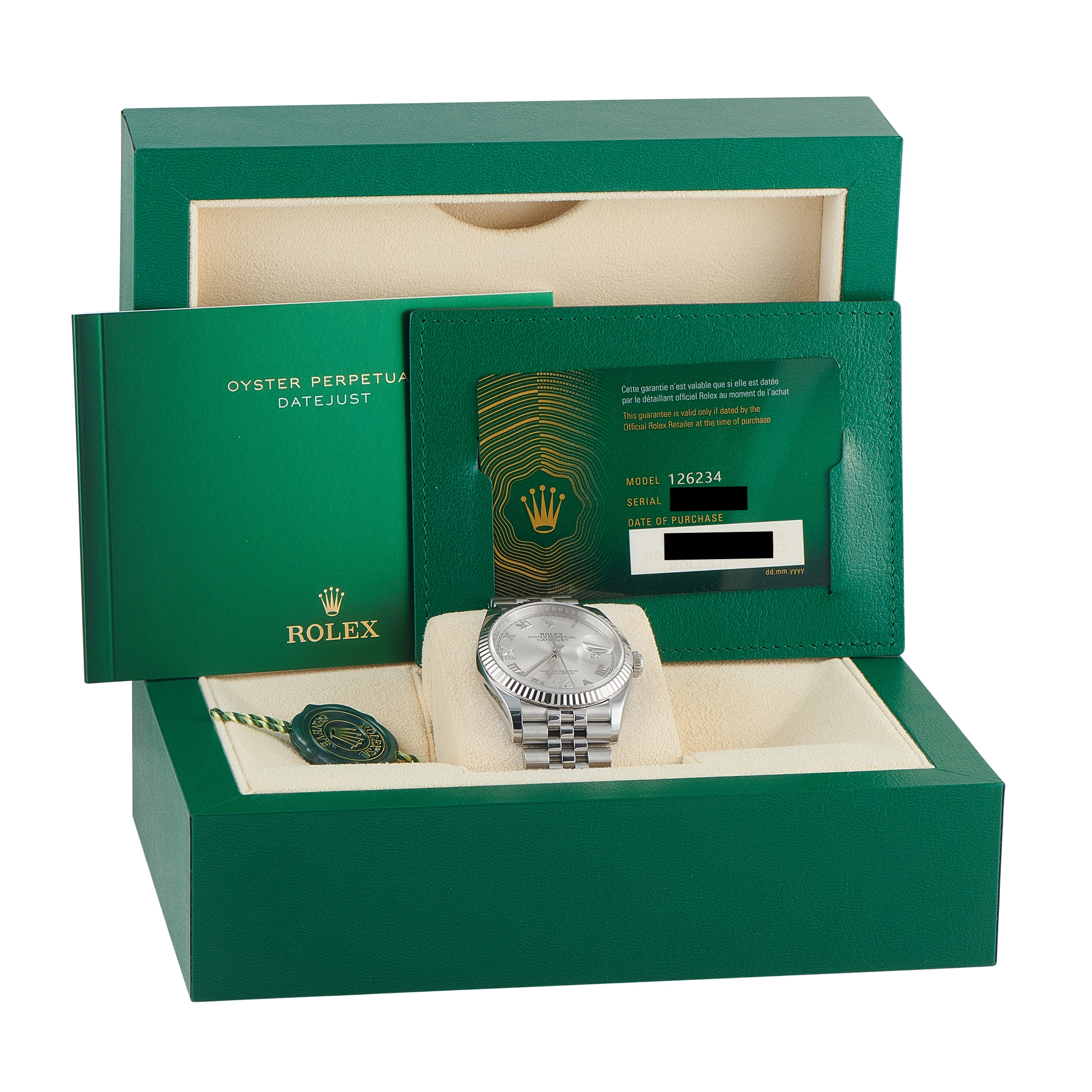 Rolex Datejust Silver Roman Dial Steel Jubilee Watch 126234 - Image 5