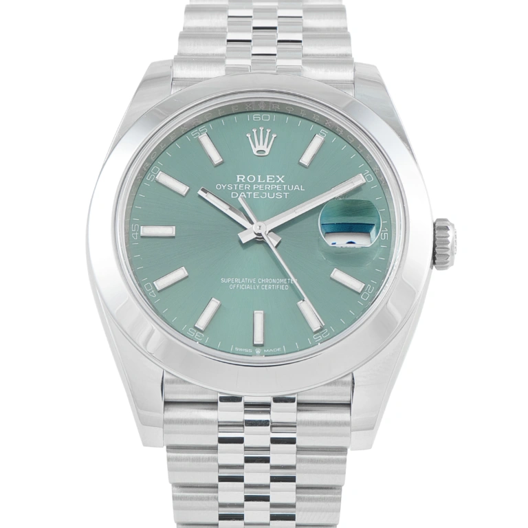Rolex Datejust 41 Mint Green Dial Steel Jubilee Watch 126300