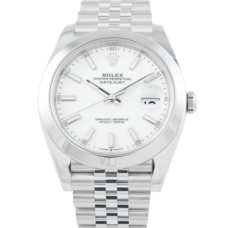 Rolex Datejust 41 White Dial Jubilee Watch 126300