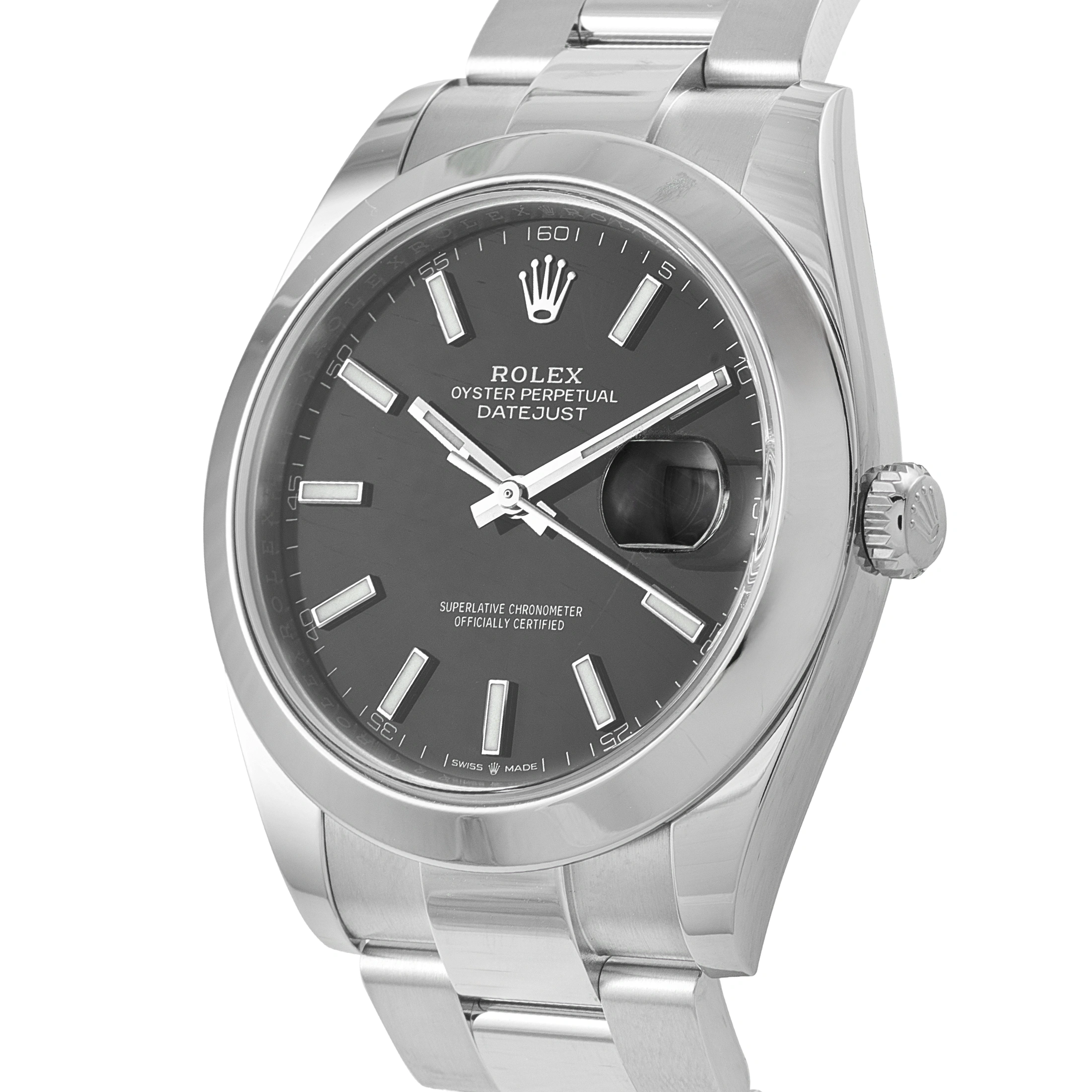 Rolex Datejust 41 Black Dial Steel Oyster Watch 126300 - Image 2