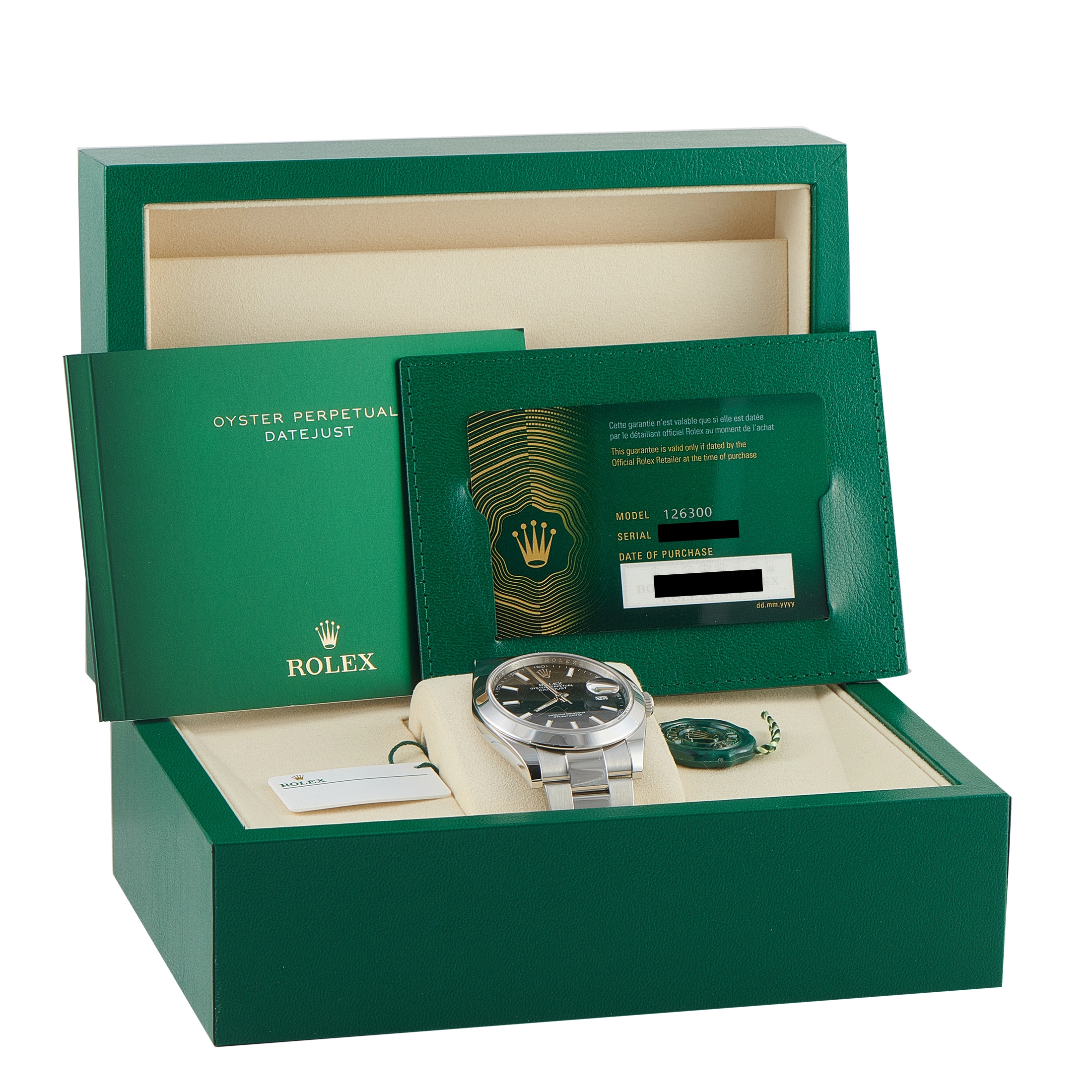 Rolex Datejust 41 Black Dial Steel Oyster Watch 126300 - Image 5