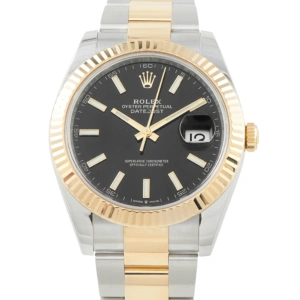 Rolex Datejust 41 Black Dial Two-Tone Oyster Watch 126333