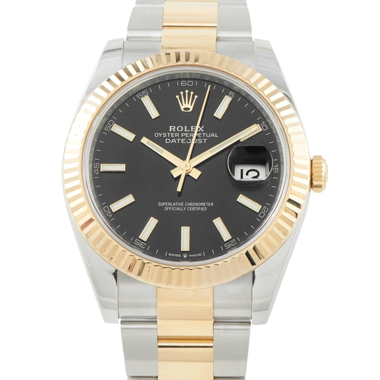 Rolex Datejust 41 Black Dial Two-Tone Oyster Watch 126333