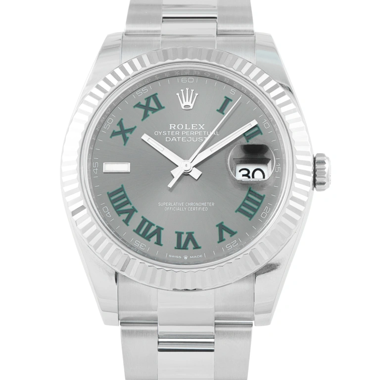 Rolex Datejust 41 Wimbledon Dial Steel Oyster Watch 126334