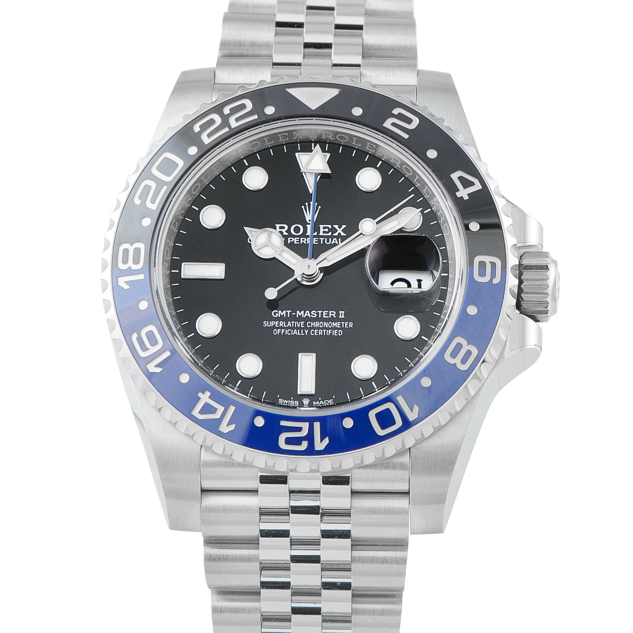 Rolex GMT-Master II Batgirl Steel Jubilee Watch 126710BLNR