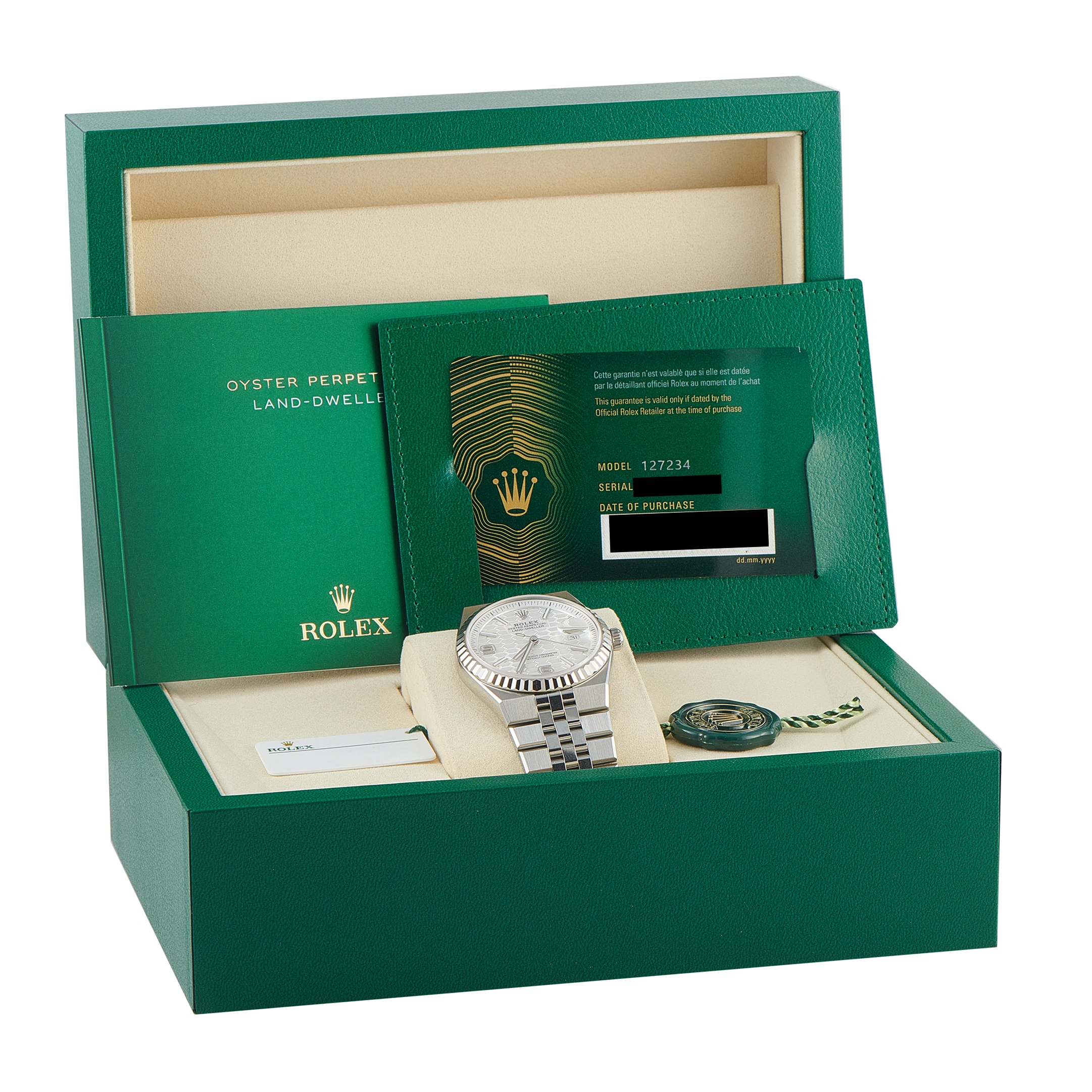 Rolex Land-Dweller 36 Steel Flat Jubilee Watch 127234 - Image 5