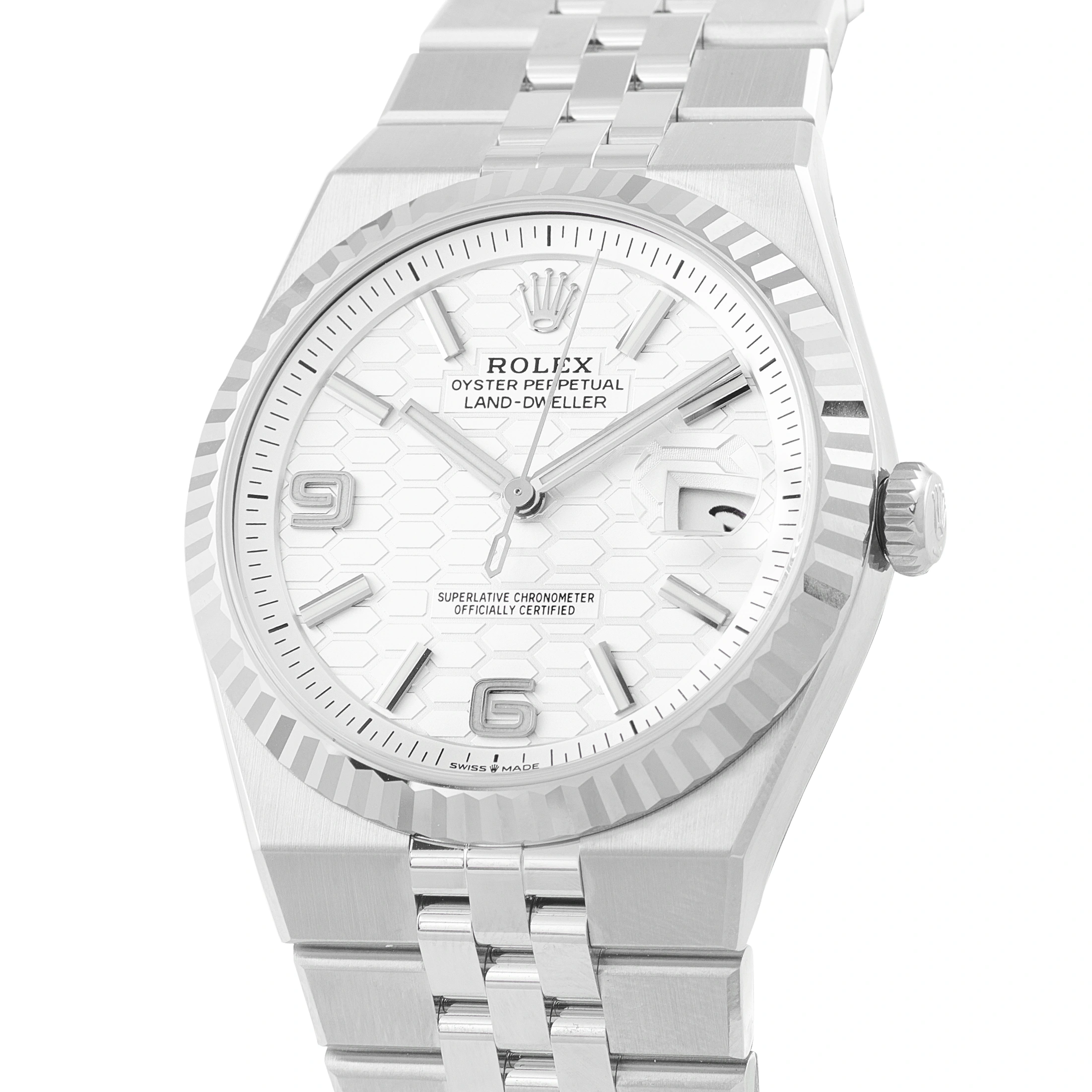 Rolex Land-Dweller 40 White Dial Steel Flat Jubilee Watch 127334 - Image 2