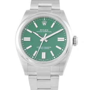 Rolex Oyster Perpetual 41 Green Steel Watch 134300