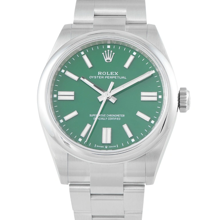 Rolex Oyster Perpetual 41 Green Steel Watch 134300