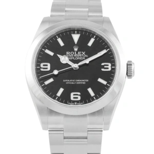 Rolex Explorer 40 Black Dial Steel Watch 224270