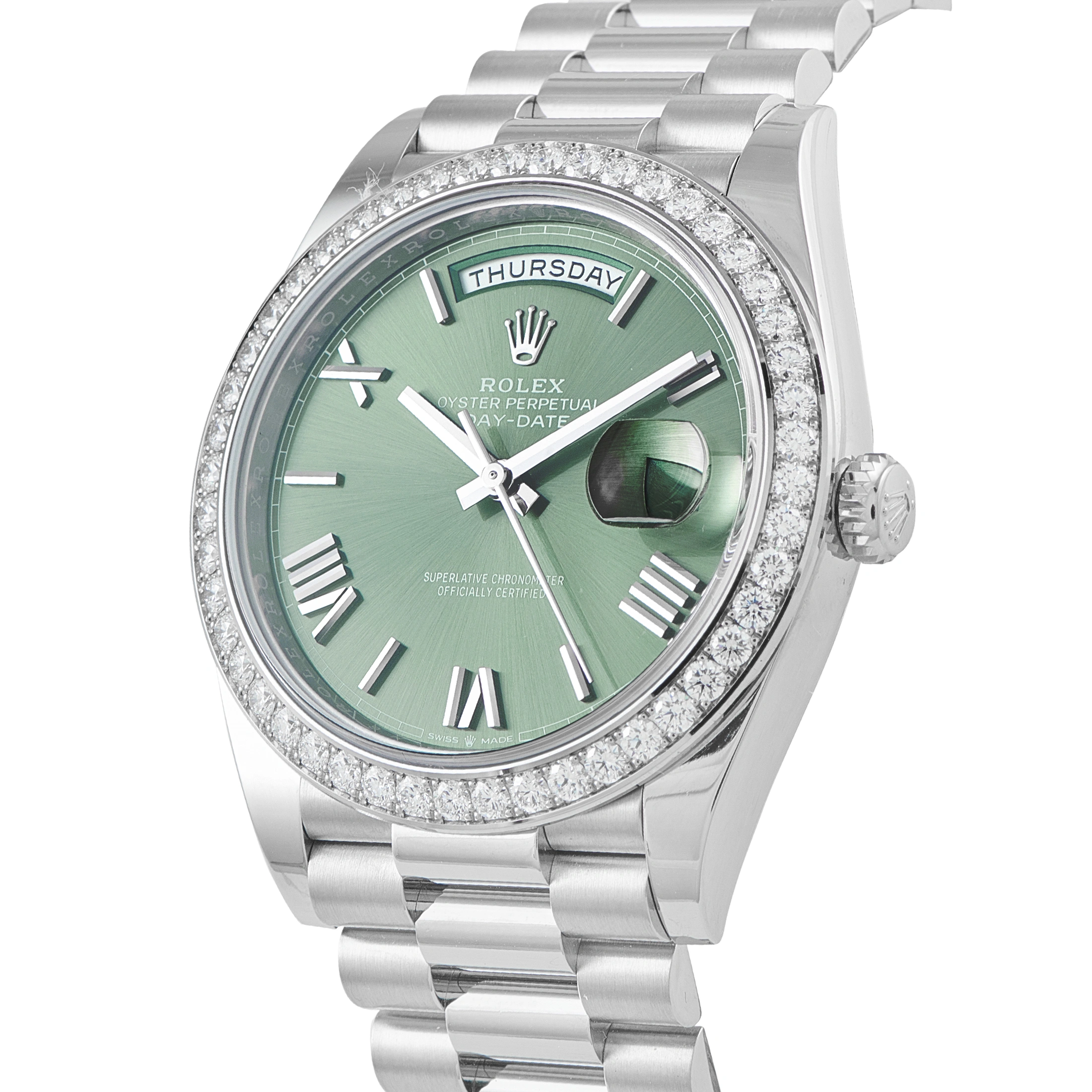 Rolex Day-Date 40 Green Dial White Gold Watch 228349rbr-0030 - Image 2