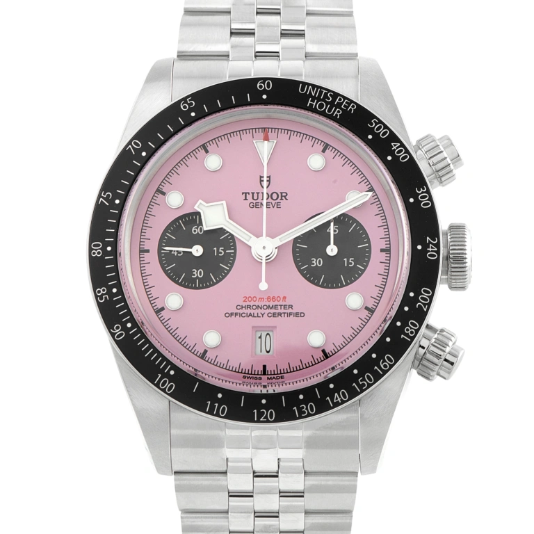 Tudor Black Bay Chrono Pink Dial Steel Watch 79360N-0019