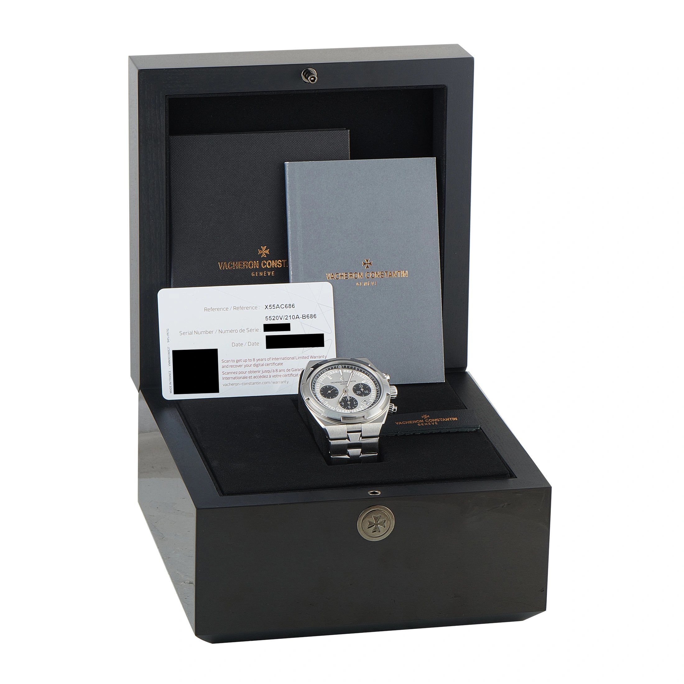 Vacheron Constantin Overseas Chronograph Panda Dial Steel Watch 5520V/210A-B686 - Image 5