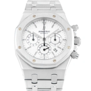 Audemars Piguet Royal Oak Chronograph White Dial Steel Watch 25860ST