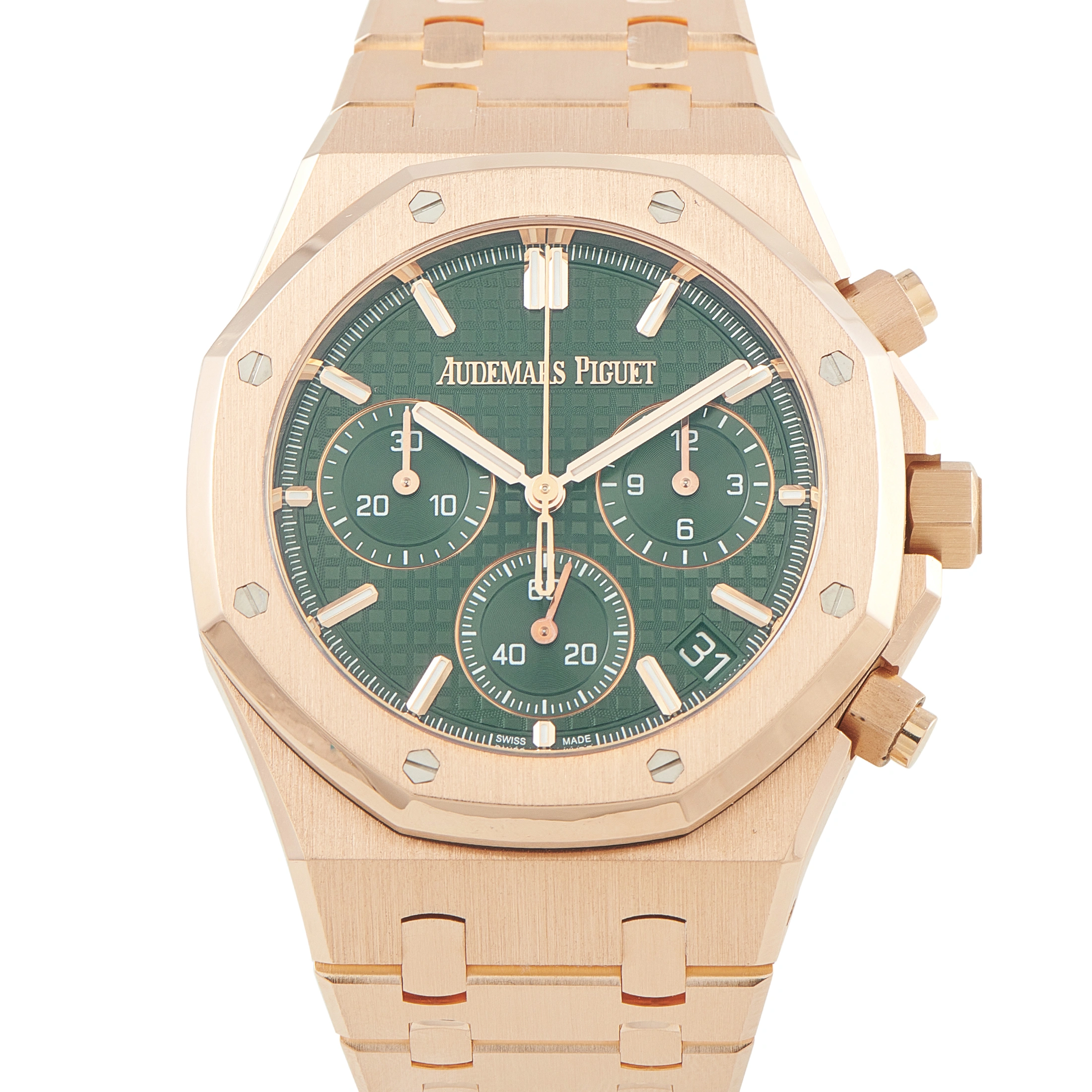 Audemars Piguet Royal Oak Chronograph Green Dial Rose Gold Watch 26240OR.OO.1320OR.04