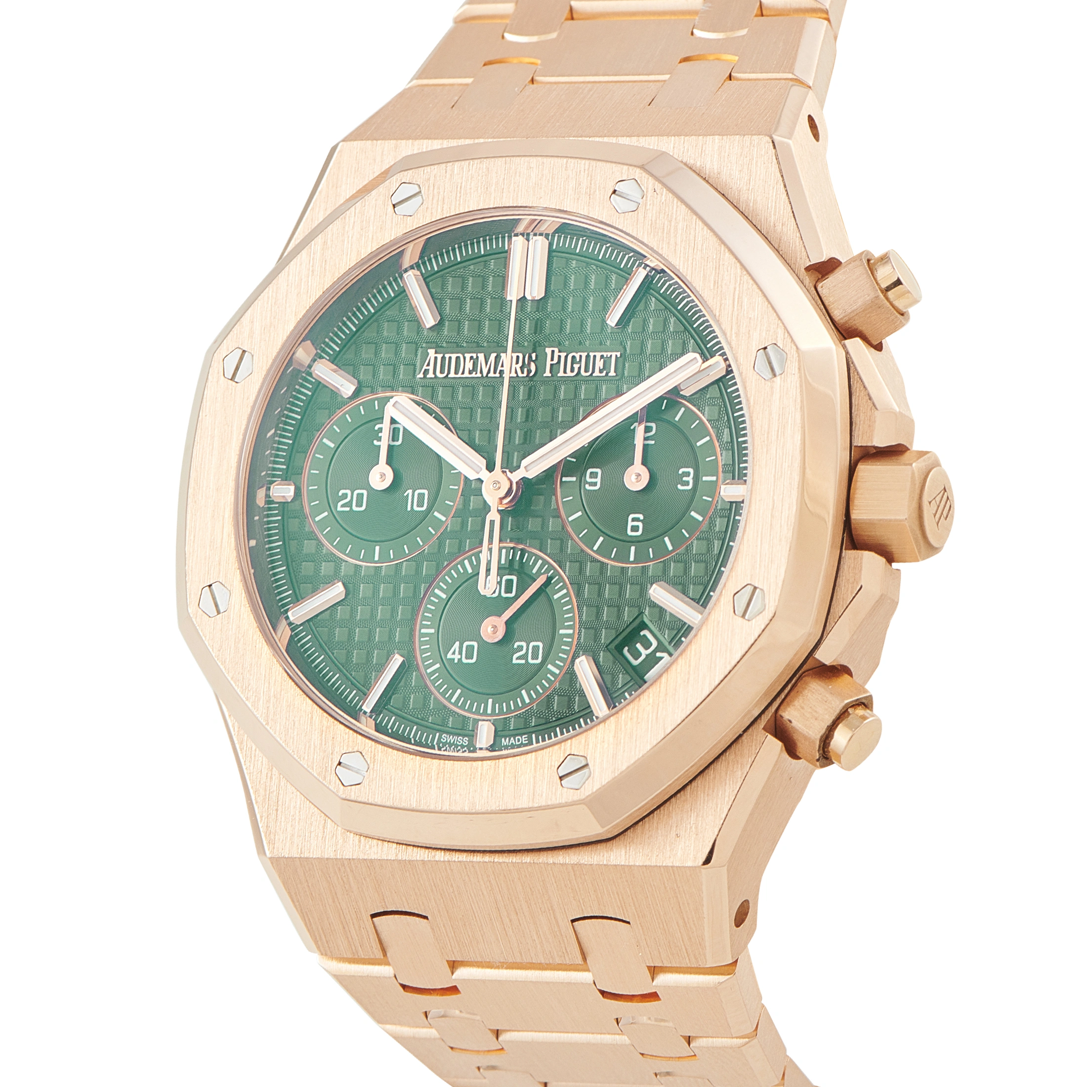 Audemars Piguet Royal Oak Chronograph Green Dial Rose Gold Watch 26240OR.OO.1320OR.04 - Image 2