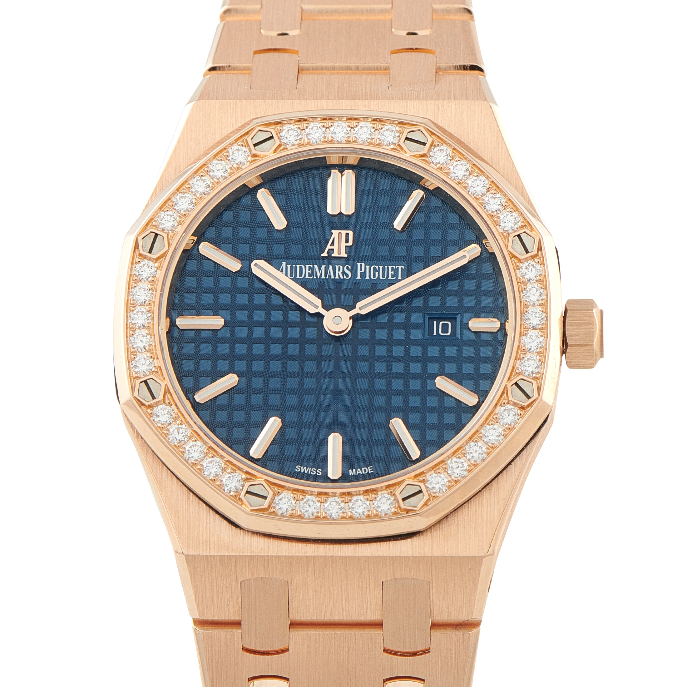 Audemars Piguet Royal Oak Quartz Diamond Rose Gold Watch 67651OR.ZZ.1261OR.02 67651OR.zz.1261O.02-A $56,000