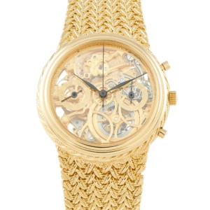 Audemars Piguet Skeleton Chronograph Yellow Gold Watch 5556