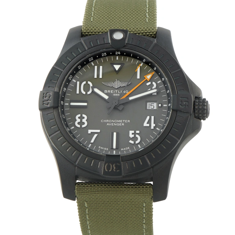 Breitling Avenger Automatic GMT 45 Night Mission Titanium Watch V32395
