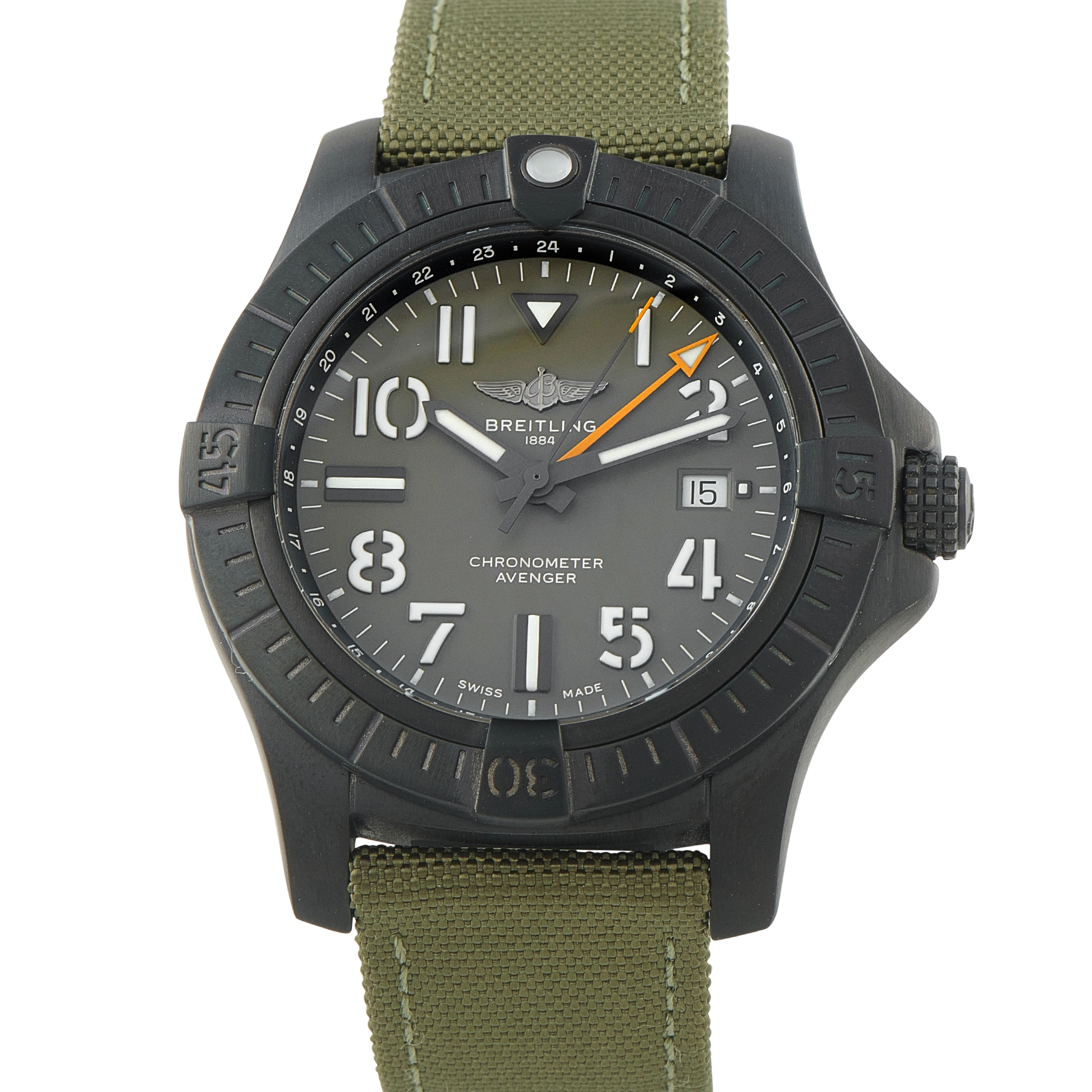 Breitling Avenger Automatic GMT 45 Night Mission Titanium Watch V32395