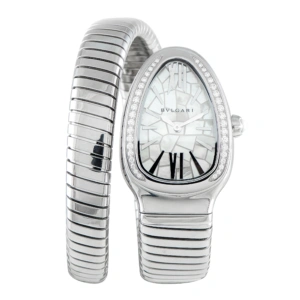 Bvlgari Serpenti Tubogas Mother-of-Pearl Dial Steel Watch 104004
