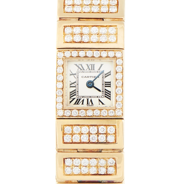 Cartier Tank Lingot Diamond Yellow Gold Watch 1700/1