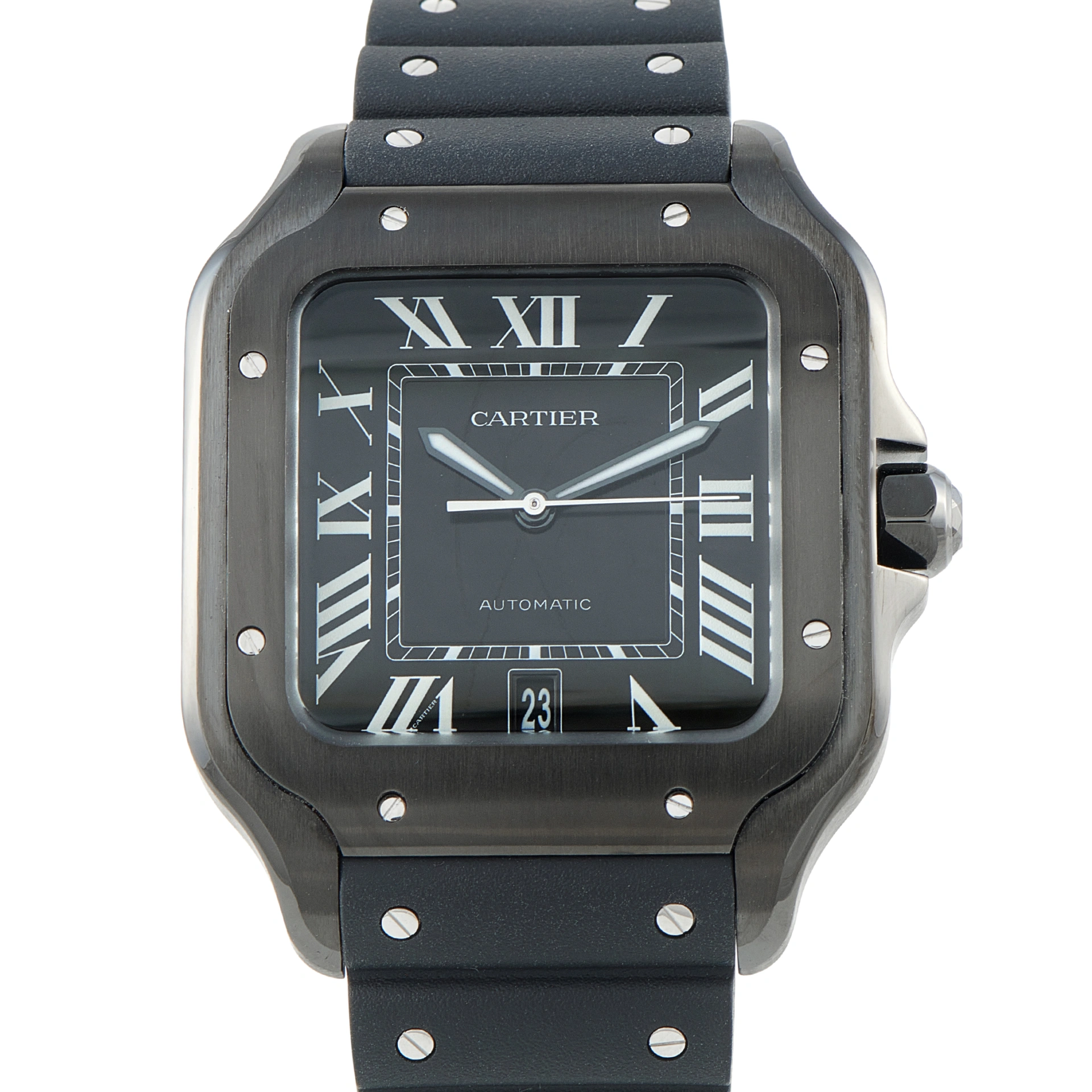 Cartier Santos DLC-Coated Steel Watch WSSA0039