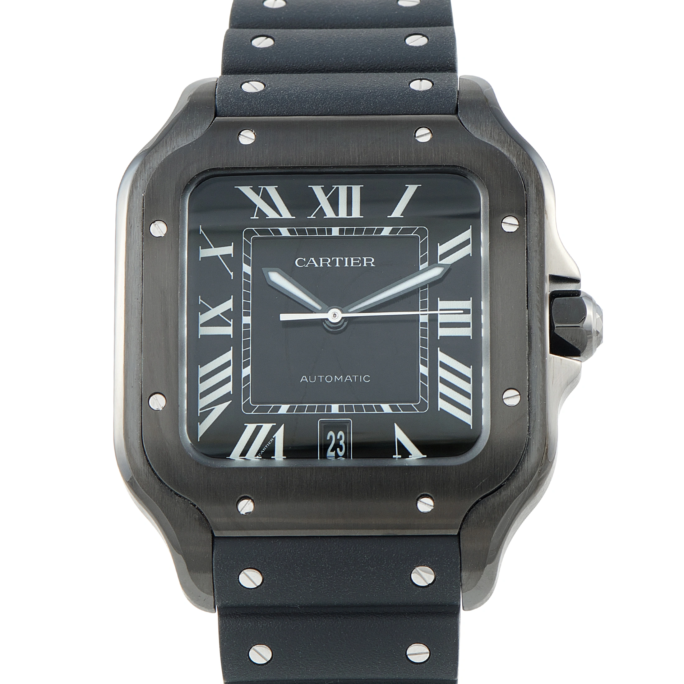 Cartier Santos DLC-Coated Steel Watch WSSA0039