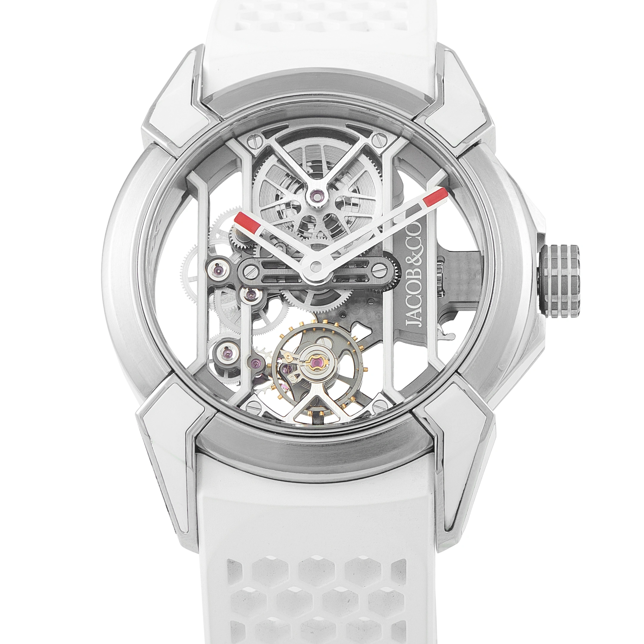 Jacob & Co Jacob & Co Epic X Skeleton White Watch 550.100.20516 550.100.2 0516