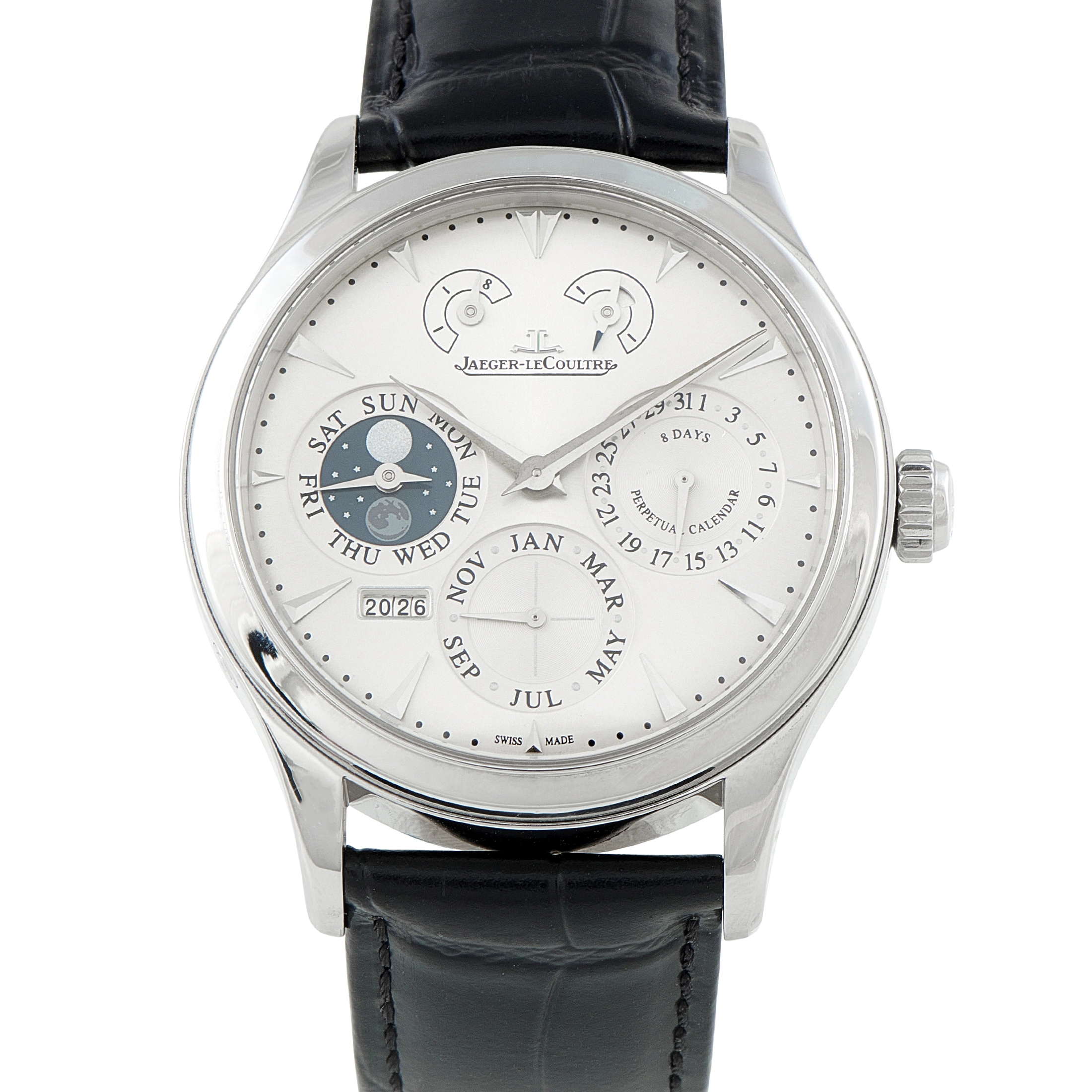 Jaeger-LeCoultre Master Eight Days Perpetual Steel Watch Q1618420