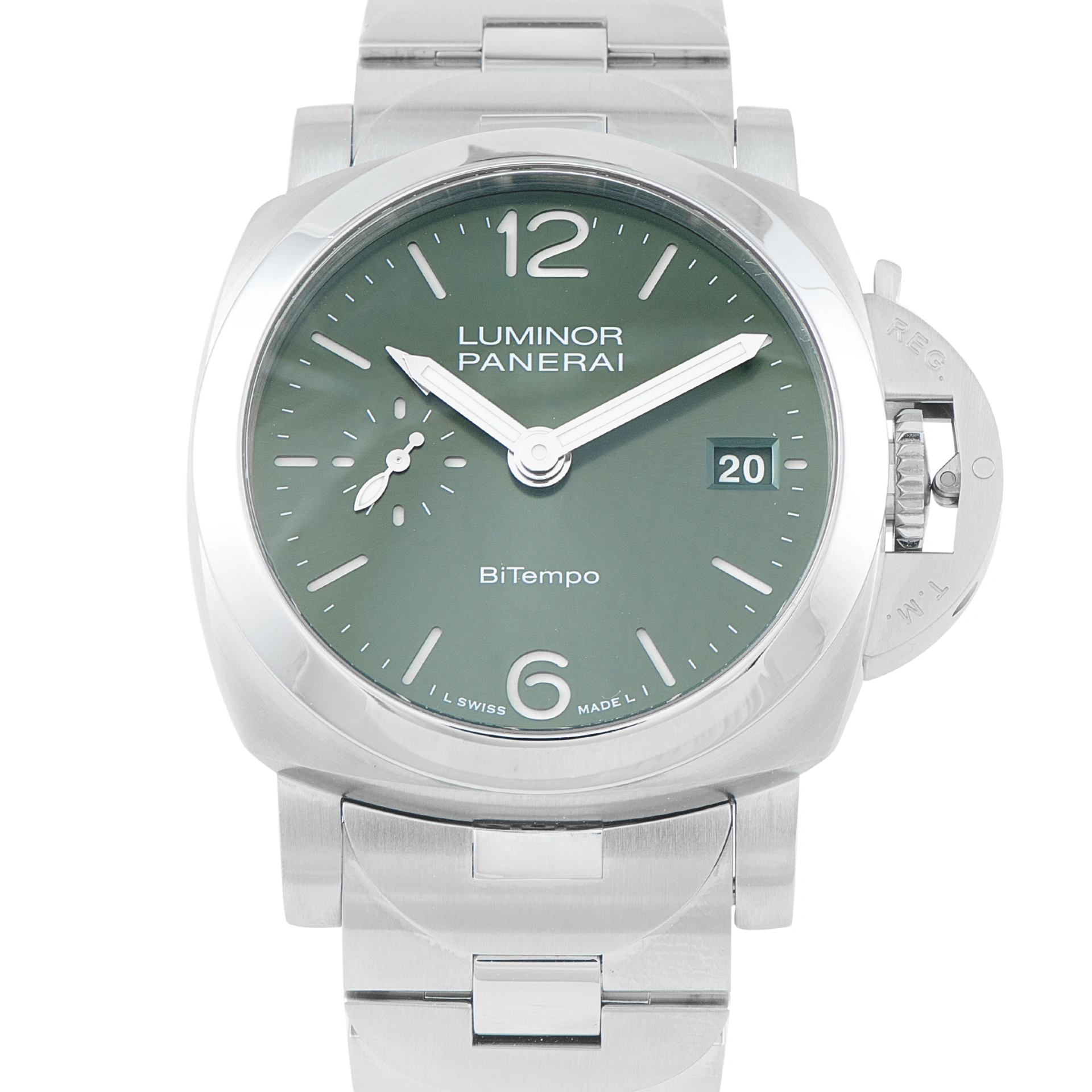 Officine Panerai Luminor Quaranta BiTempo Steel Watch PAM01640
