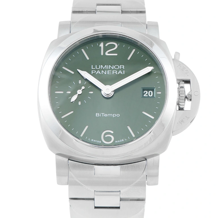 Officine Panerai Luminor Quaranta BiTempo Steel Watch PAM01640