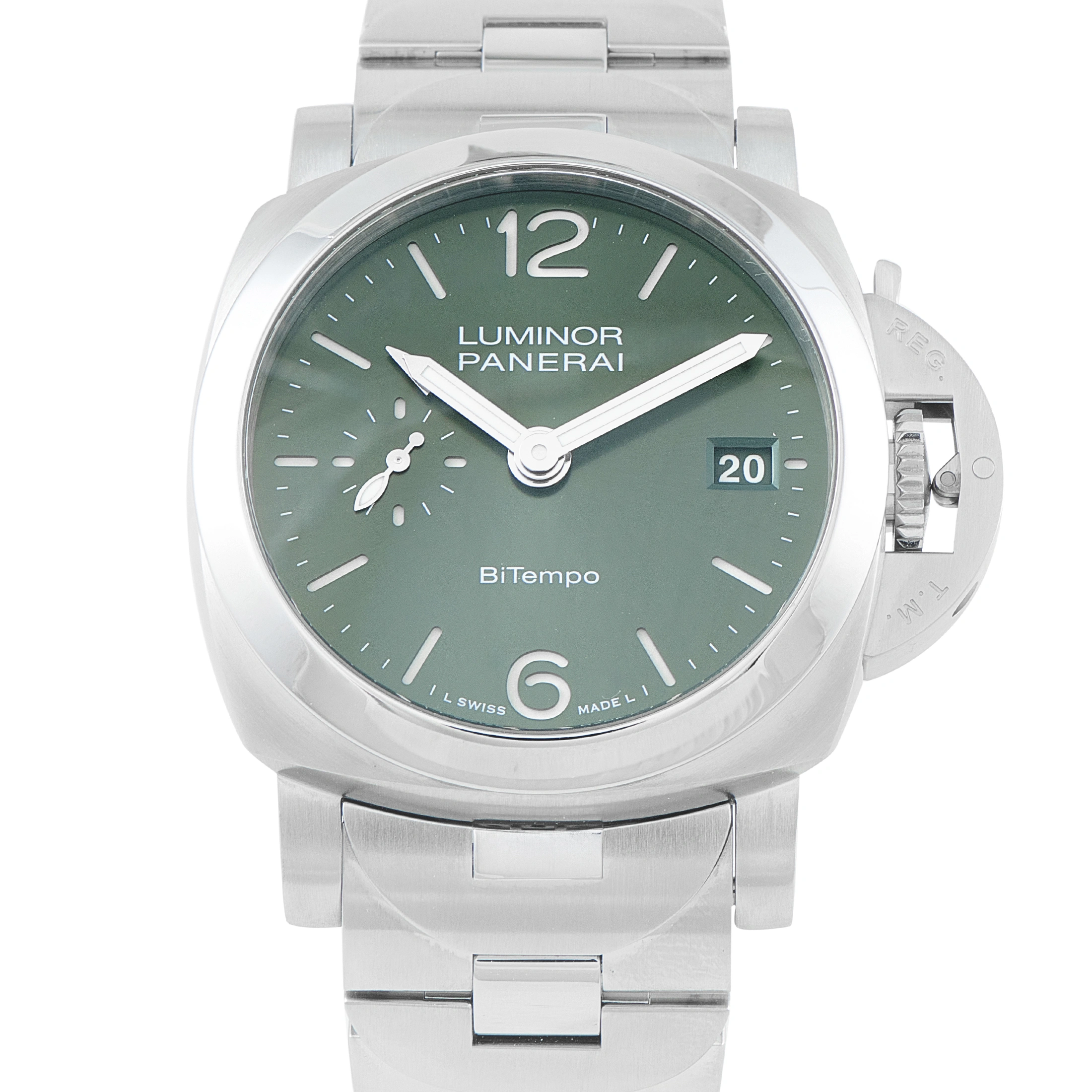 Officine Panerai Luminor Quaranta BiTempo Steel Watch PAM01640