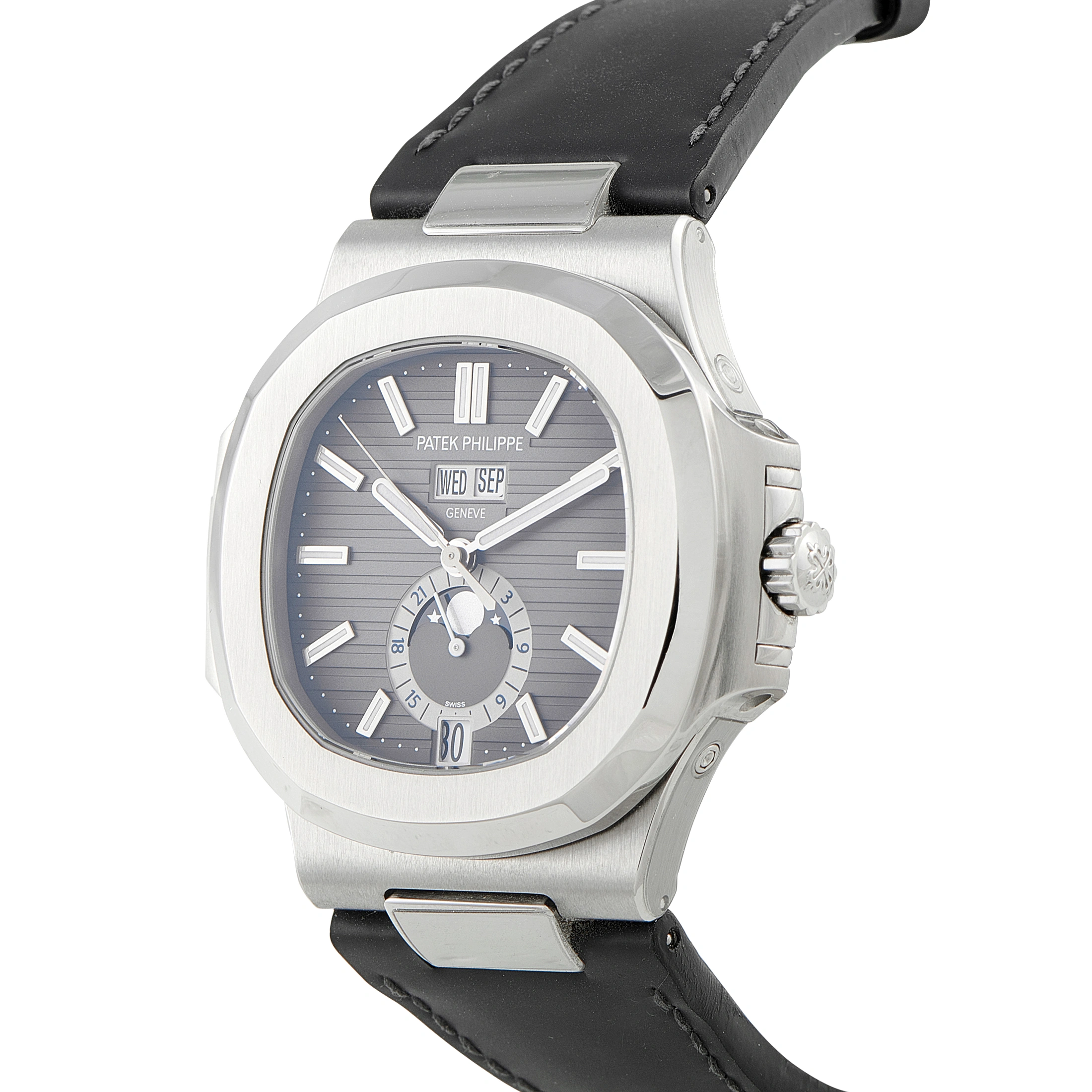 Patek Philippe Nautilus Annual Calendar Moon Phase Grey Dial Steel Watch 5726A-001 - Image 2