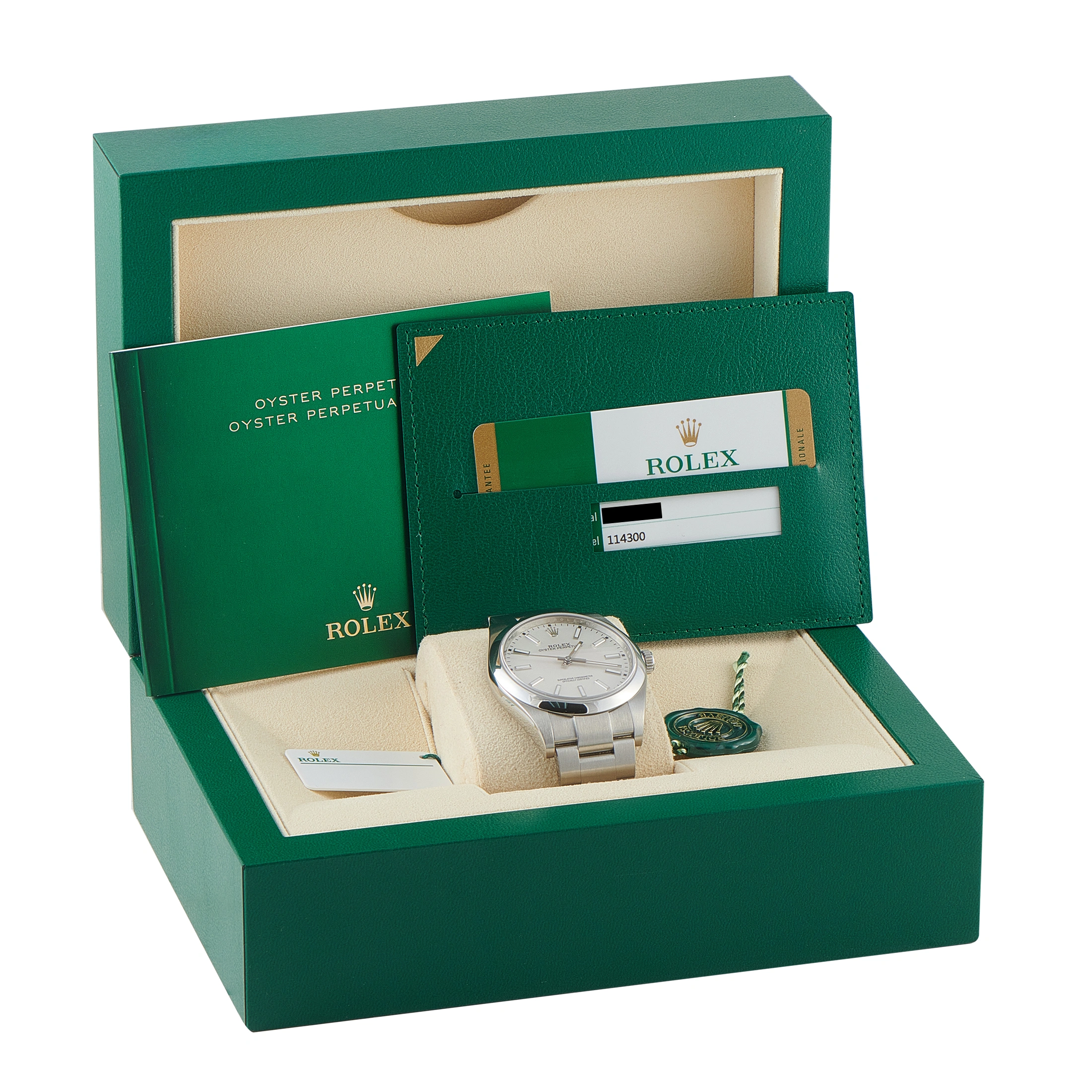 Rolex Oyster Perpetual 39 White Dial Steel Watch 114300 - Image 5