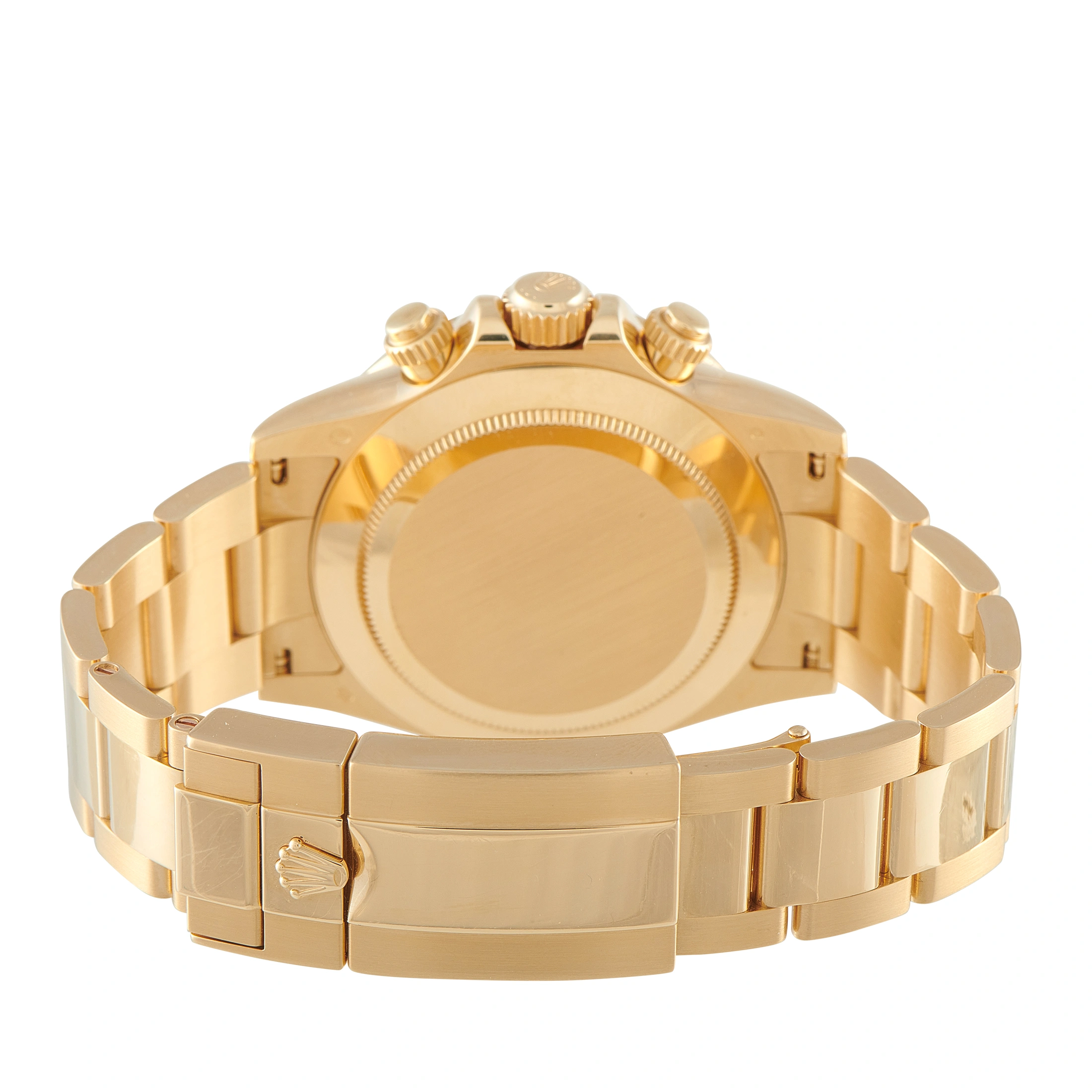 Rolex Daytona Mother-of-Pearl Diamond Dial Orange Sapphire Bezel Yellow Gold Watch 116578SACO - Image 4