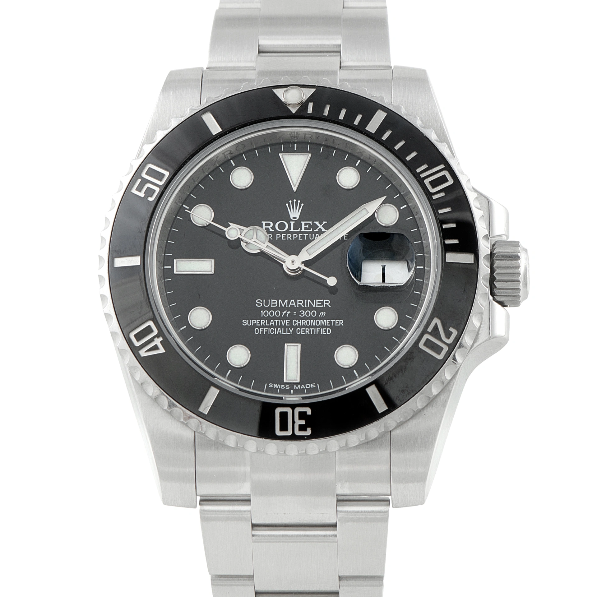 Rolex Submariner Date Black Dial Steel Watch 116610LN